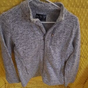 MNY Women's Gray Zip-Up Jacket